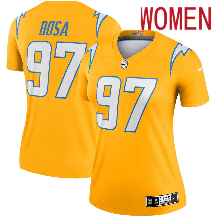 Women Los Angeles Chargers 97 Joey Bosa Nike Gold Inverted Legend NFL Jersey